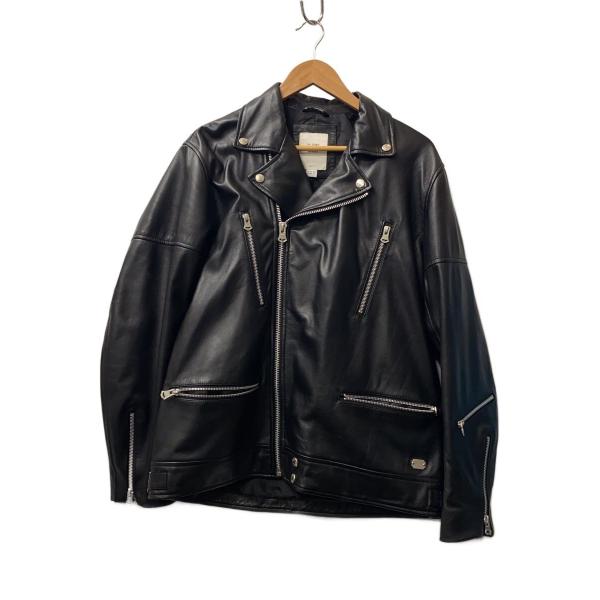 CRIMIE◇ダブルライダースジャケット/XL/羊革/BLK/CR1-02B5-JK05