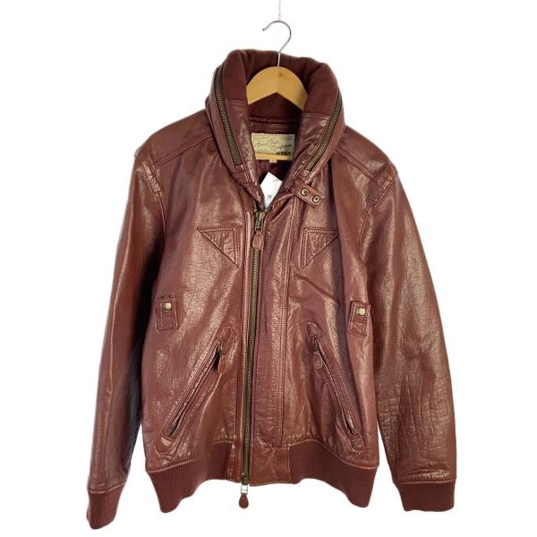 AVIREX◇レザージャケット・ブルゾン/XL/牛革/BRD/無地/6131003