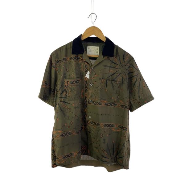 sacai◇アロハシャツ/3/ポリエステル/KHK/ペーズリー/20-02337M