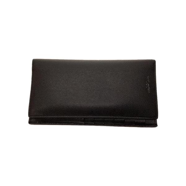 SAINT LAURENT◇長財布/レザー/BLK/無地/メンズ/GBL396308 : セカンド
