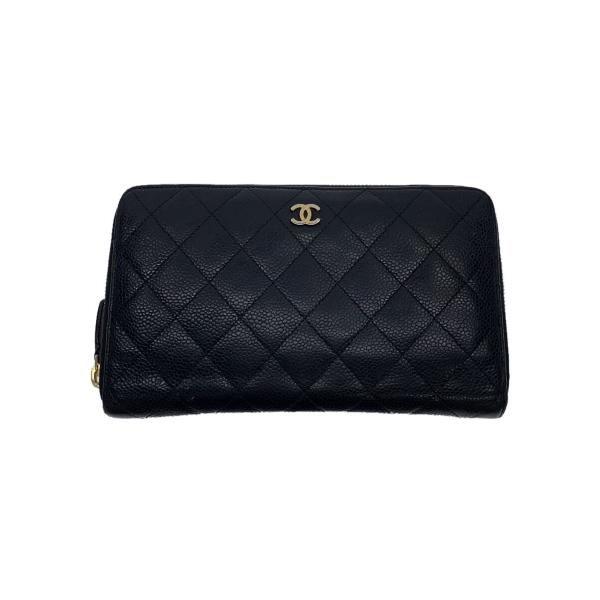 CHANEL◇長財布/レザー/BLK/無地/レディース/19379055 : セカンド