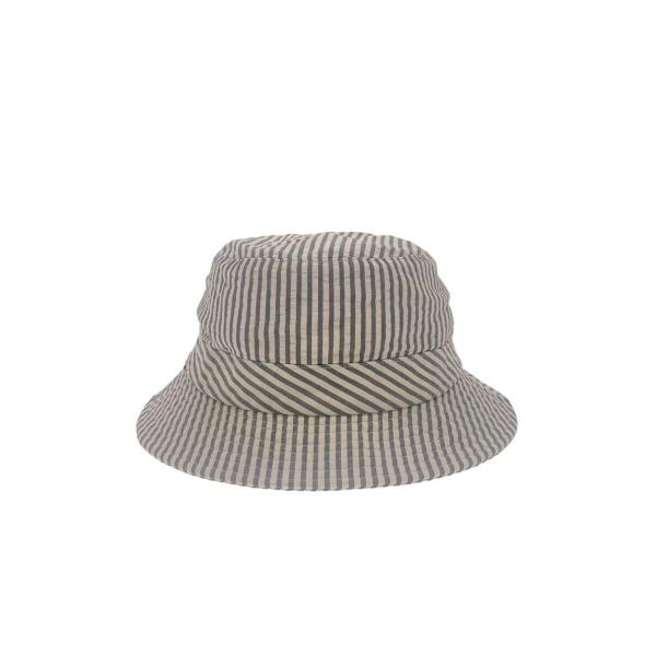 Supreme◇バケットハット/M/コットン/WHT/ストライプ/メンズ