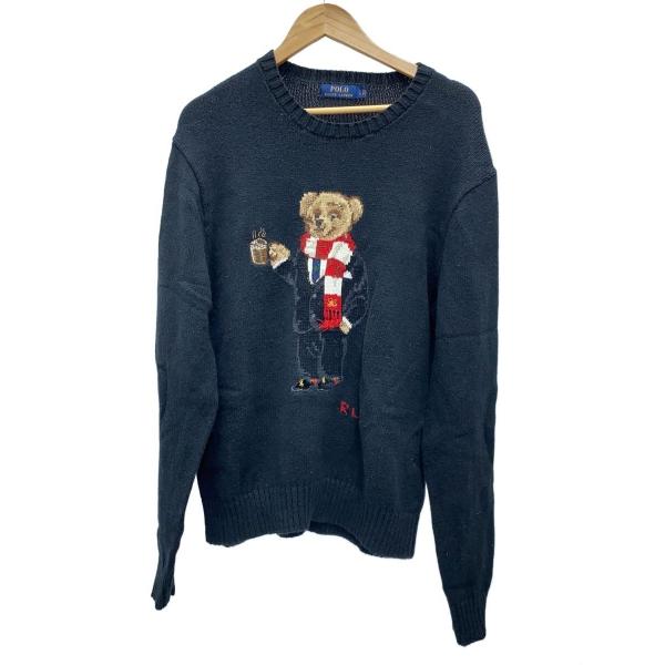 POLO RALPH LAUREN◇ポロベア/ココアベア/リネン混/ニット・セーター