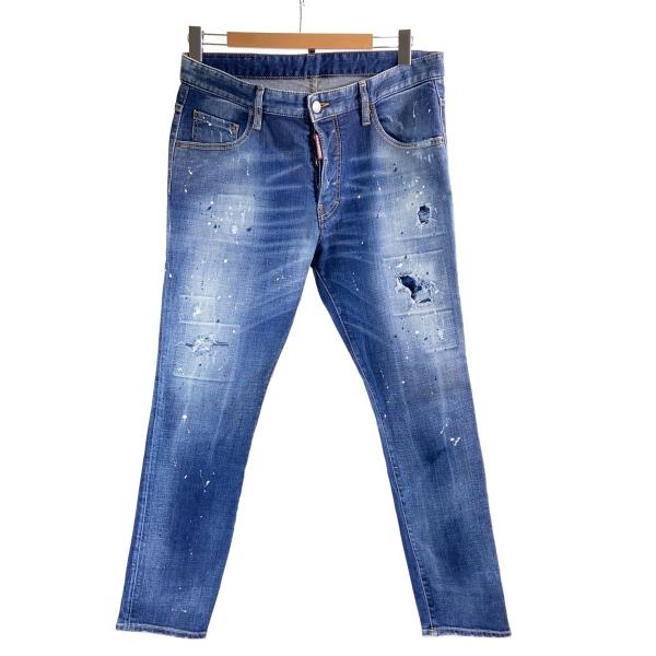 DSQUARED2◇23AW/SKATER JEANS/スワロフスキー付き/ボトム/50/デニム