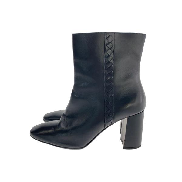 BOTTEGA VENETA◇ショートブーツ/39/BLK/レザー : セカンドストリート