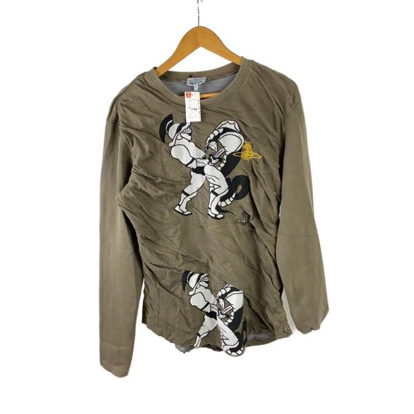 Vivienne Westwood MAN◇長袖Tシャツ/L/コットン/KHK/355-01-39018