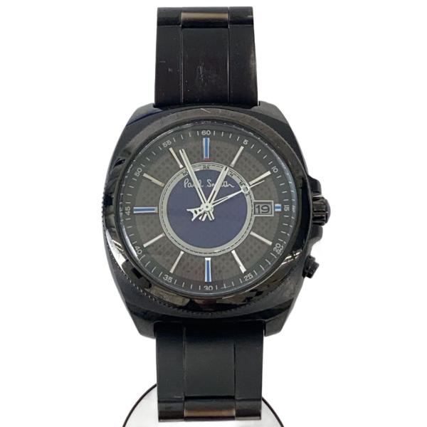 Paul Smith◇ソーラー腕時計/アナログ/ステンレス/BLK/BLK/H416