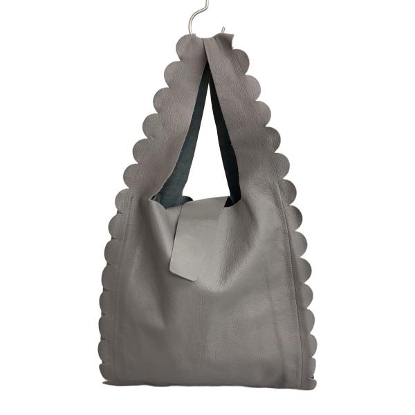 LUDLOW◇トートバッグ/レザー/GRY/無地 : セカンドストリートYahoo!店