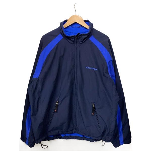 POLO SPORT◇リバーシブルナイロンジャケット/XXL/ポリエステル/BLU