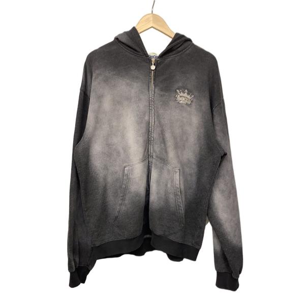 9090◇ジップパーカー/XL/コットン/GRY/無地/NN1936/Motion King Logo