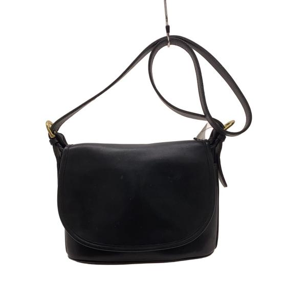 COACH◇オールドコーチ/ショルダーバッグ/レザー/BLK/4150/old