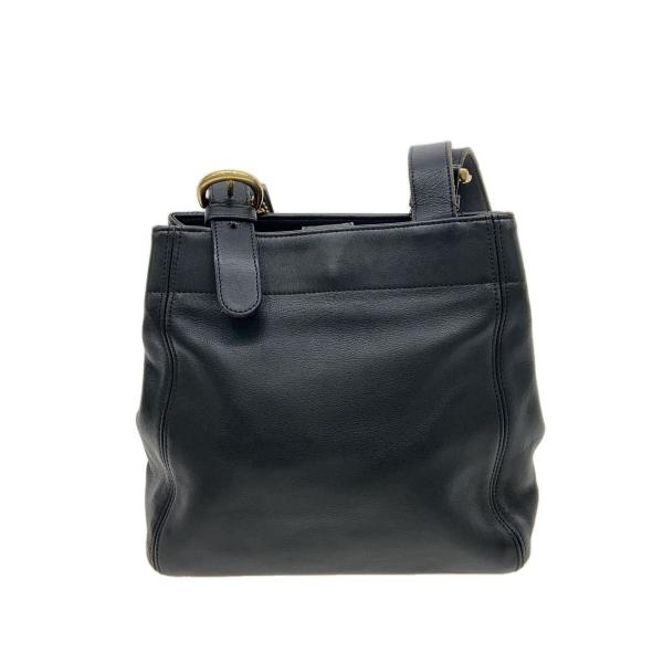 COACH◇オールドコーチ/ショルダーバッグ/レザー/BLK/無地/4157