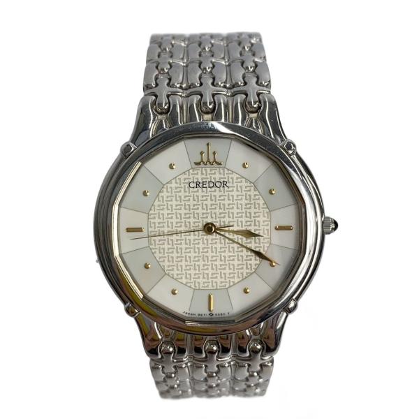 SEIKO CREDOR 9571-5050 クォーツ クレドール Vintage SEIKO Credor 9571-5050 Silver Quartz Men's Watch From