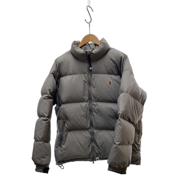 A BATHING APE / ダウンジャケット/XL/ポリエステル/BRD/001HJH801013M// A BATHING APE◇ダウンジャケット/L/ポリエステル/GRY/無地