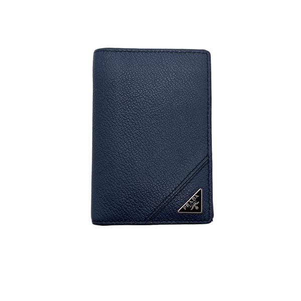 [美品！ケース/保証書/ショッパー付]PRADA ネイビー レザー ケース 美品！ケース/保証書/ショッパー付]PRADA ネイビー レザー ケース 美品