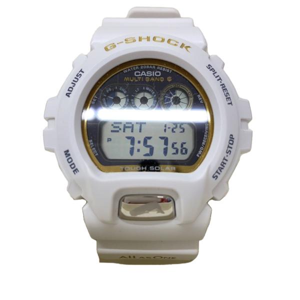 CASIO◆ソーラー腕時計/GW-6904K-7JR/デジタル/ラバー/BLK/WHT//