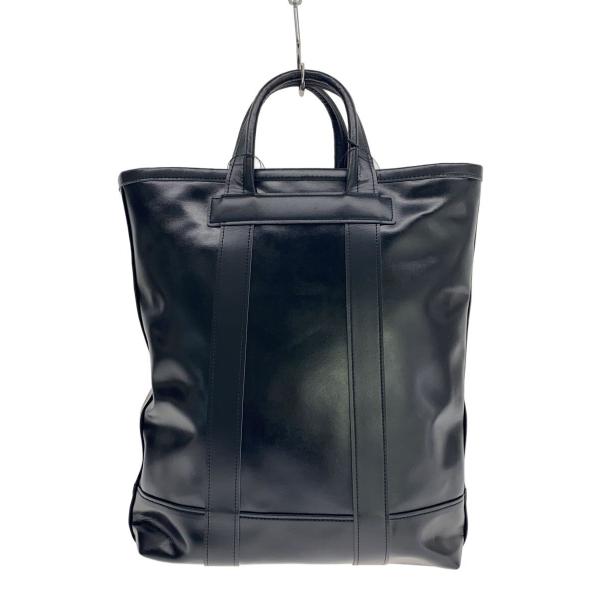 COMME des GARCONS HOMME DEUX◇トートバッグ/フェイクレザー/BLK/DO-K