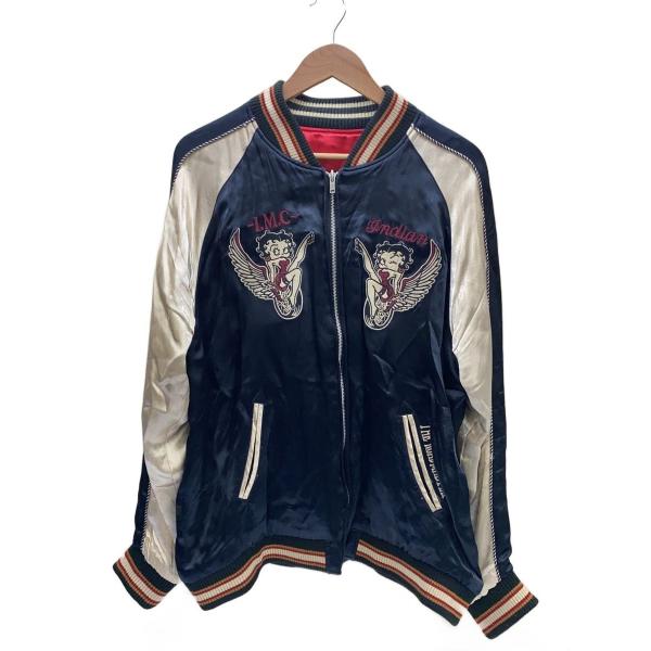 Indian Motorcycle スカジャン Men's Indian Motorcycle Black Leather Jacket Genuine Cowhide Biker