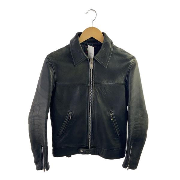666 Leather Wear◇シングルライダースジャケット/34/レザー/BLK/全体