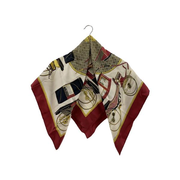 HERMES◇スカーフ/カレ90/シルク/BRD/総柄/レディース : セカンド