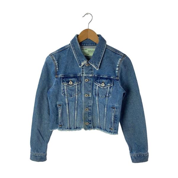 BLANC デニムジャケット OFF-WHITE◇18SS/バックフラワーペンキデニムジャケット/Gジャン