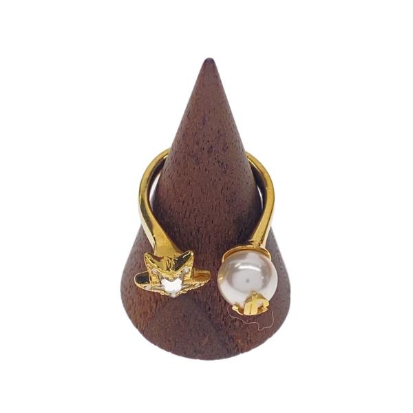 JIMMY CHOO◆JC STAR PEARL RING JIQ JC/リング/M/10号/GLD/レディース//
