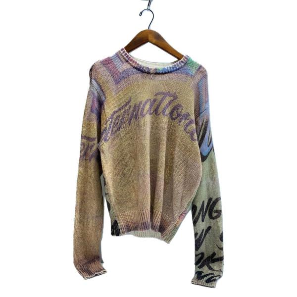 STUSSY◇ステューシー/23AW/Alfonso/ニットセーター/S/リネン/マルチ 