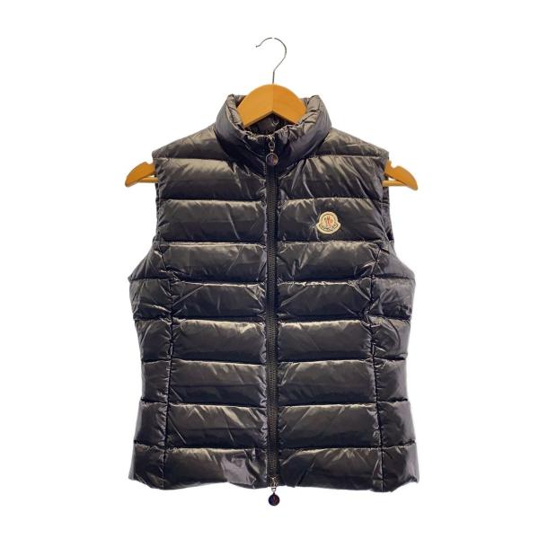 MONCLER◇GHANY GILET/ダウンベスト/0/ナイロン/BLK/無地/020934830150