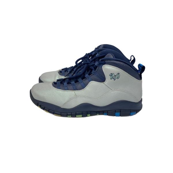 NIKE◆AIR JORDAN 10 RETRO/エアジョーダンレトロ/グレー/310805-019/29cm/GRY/レサ//