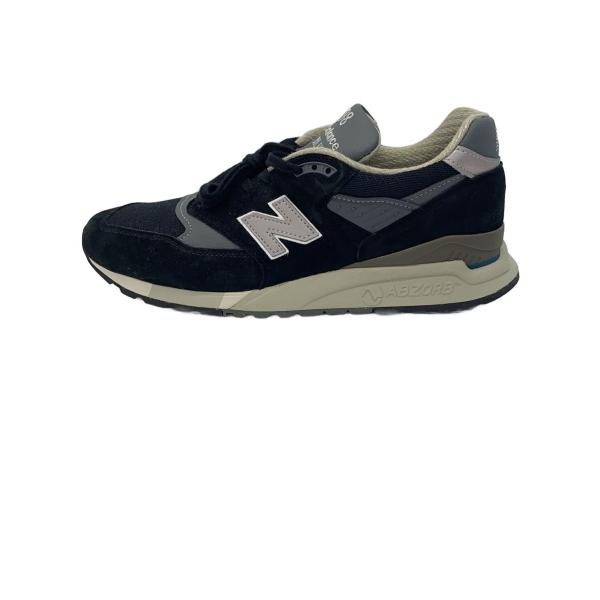 NEW BALANCE◆ローカットスニーカー/27.5cm/BLK/スウェード/U998BL//