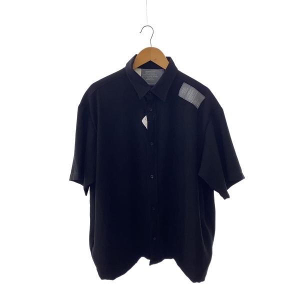 N.HOOLYWOOD 半袖シャツ ブラック サイズ38 N.HOOLYWOOD◇HALF SLEEVE SHIRT /半袖シャツ/38/ポリエステル/BLK