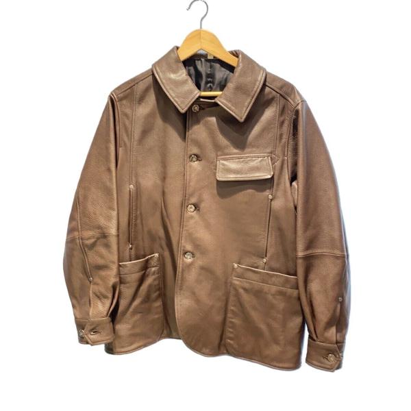 CCU/25SS/WORK JACKET/レザージャケット/0/BRW/SH-57-C-GOAT-3