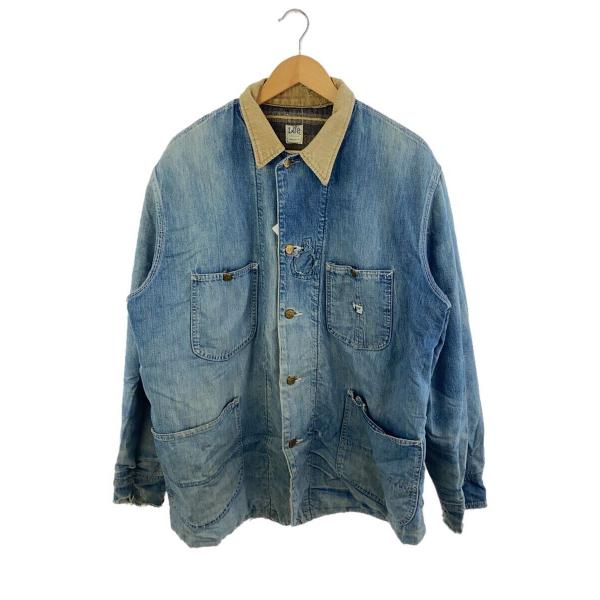 70s USA製 Lee リー 81-LJ デニムカバーオール Lee◇カバーオール/デニム/ブルー/70s/81-LJ/ダメージ有/MR/USA製