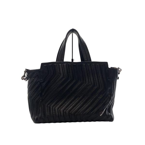 BALENCIAGA◇トートバッグ/レザー/BLK/679461・1000・R・002123