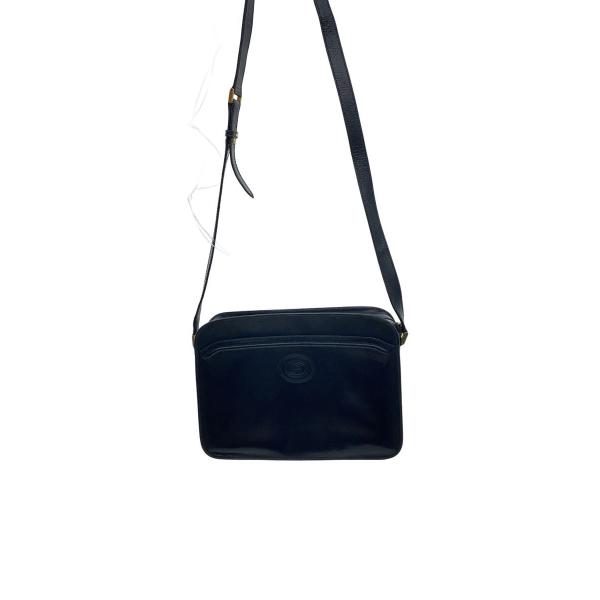 GUCCI◇ヴィンテージロゴショルダーバッグ/レザー/BLK/001/256/0609