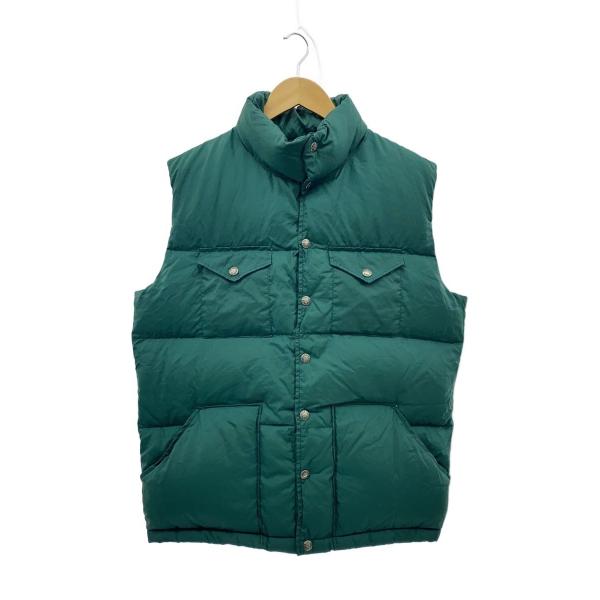 THE NORTH FACE◇茶タグ/USA製/ダウンベスト/L/ナイロン/GRN