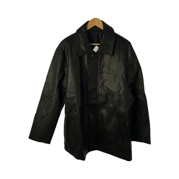 stein◇LEATHER ZIP JACKET/レザージャケット/M/山羊革/BLK/無地/ST