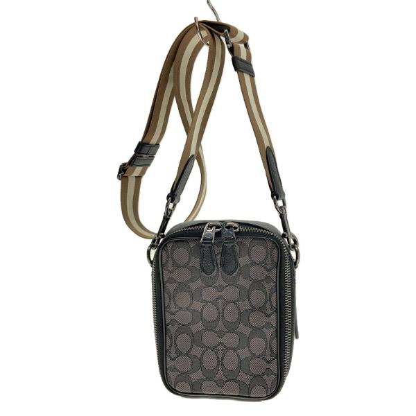 COACH コーチ ボディバッグ シグネチャー柄 ブラック 黒 レザー COACH（コーチ） ショルダーバッグ メンズ レディース シグネチャー