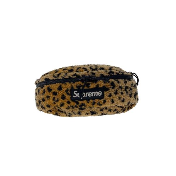 Supreme◇17AW/Leopard Fleece Waist Bag/ウエストバッグ/CML