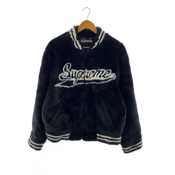 Supreme◇ブルゾン/M/アクリル/BLK/20SS/FAUX FUR VARSITY JACKET