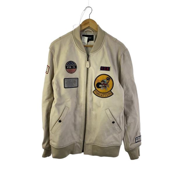 AVIREX◇Aged Leather Blouson/レザージャケット/2XL/羊革/無地/783