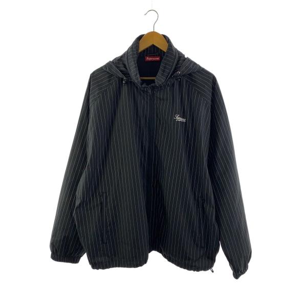 Supreme◇Reflective Pinstripe Track Jacket/ジャケット/XL/BLK