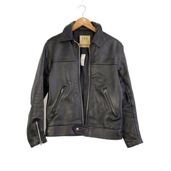 666 Leather Wear◇ジップ破損有/シングルライダースジャケット/36