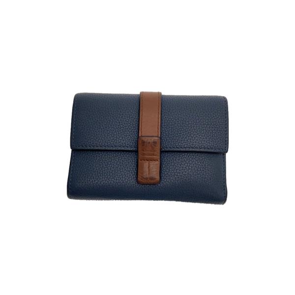 LOEWE◇3つ折り財布/レザー/NVY/メンズ/102039 : セカンド