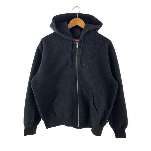 Supreme◇Pilled Zip Up Hooded Sweatshirt/S/コットン/BLK