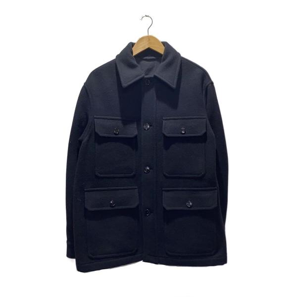 LEMAIRE◇ウールジャケット/ハーフコート/46/ウール/ブラック/無地