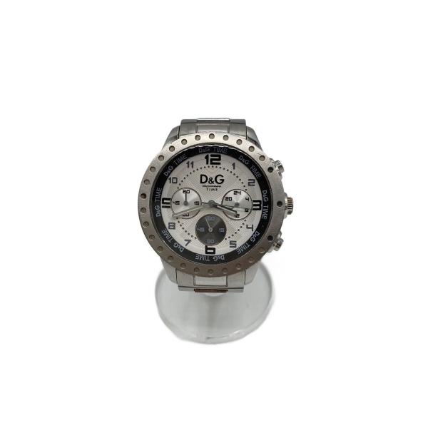 DOLCE&GABBANA◇クォーツ腕時計/NAVAJO/アナログ/ステンレス/WHT/SLV