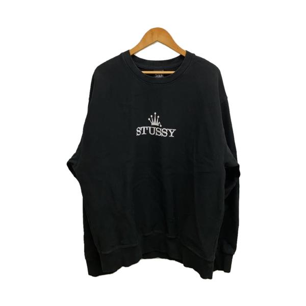 STUSSY◇スウェット/XL/コットン/BLK/1914889 : セカンドストリート