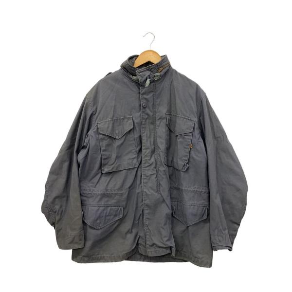 ALPHA INDUSTRIES◇M-65/フィールドジャケット/USA製/L/コットン/GRY