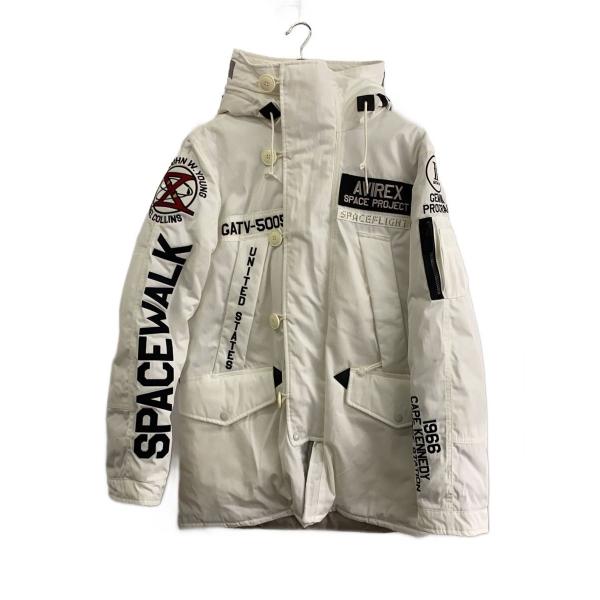 AVIREX◇ダウンジャケット/M/コットン/WHT/無地/6182177 : セカンド